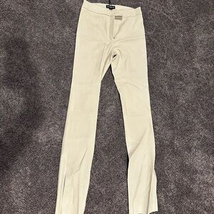LAMARQUE Size 10 Leather Pants (Color: Bone)